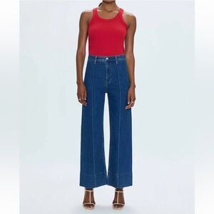 NWT Pistola - Penny Pintuck Ankle Jeans High Rise Wide Leg